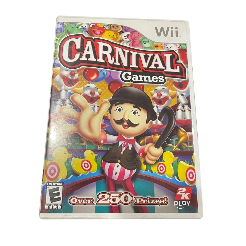 Carnival Games Nintendo Wii 2K Play Complete CIB Video Game RVL-P-RCGE